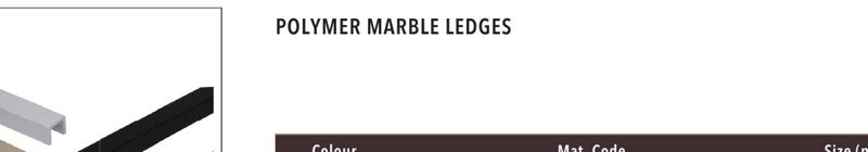 Polymer Marble Ledge
