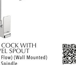SINK COCK WITH SWIVEL SPOUT (Turbo Flow) (Wall Mounted) 20mm Spindle