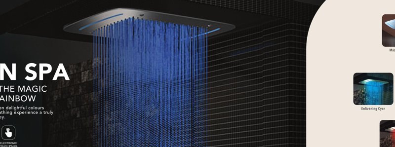 Rain Spa - 3 Flow LED Chromo Shower