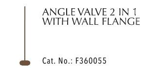 ANGLE VALVE 2 IN 1 WITH WALL FLANGE