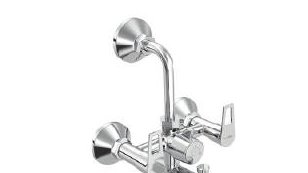 WALL MIXER 3 IN 1 WITH L BEND PIPE & PROVISION OF OVERHEAD SHOWER & HAND SHOWER