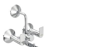 WALL MIXER 3 IN 1 WITH L BEND PIPE & PROVISION OF OVERHEAD SHOWER & HAND SHOWER
