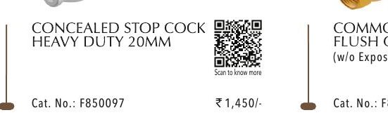 Concealed Stop Cock Heavy Duty 15mm