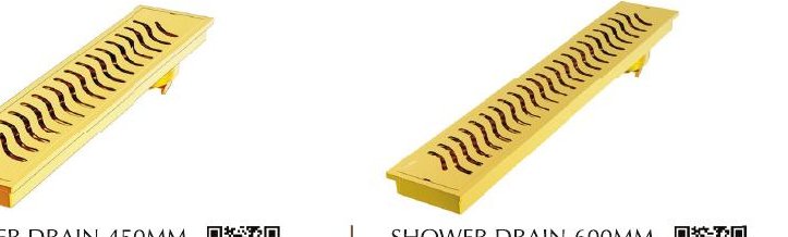 SHOWER DRAIN-600MM LINEAR PATTERN
