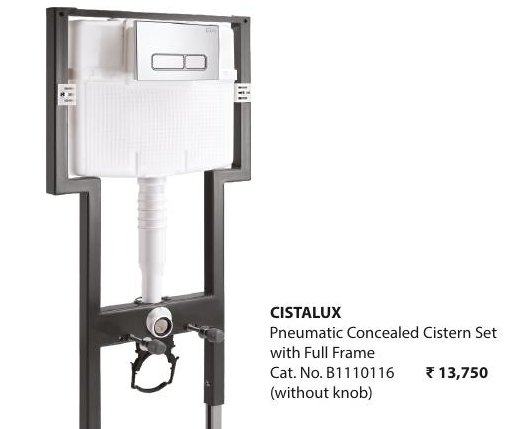 Pneumatic Concealed Cistern Set with Full Frame