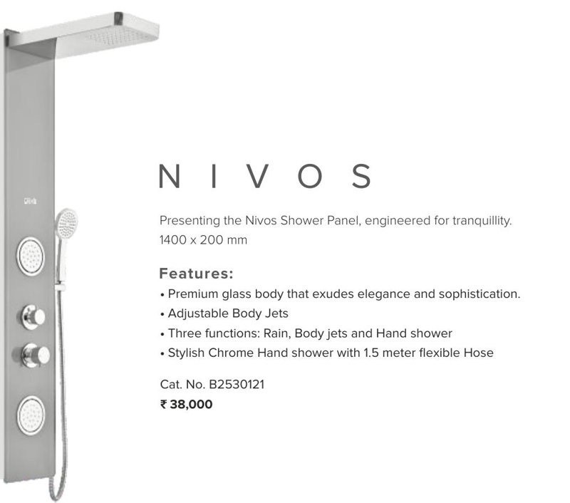 Nivos Shower Panel