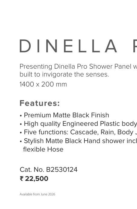 Dinella Pro Shower Panel