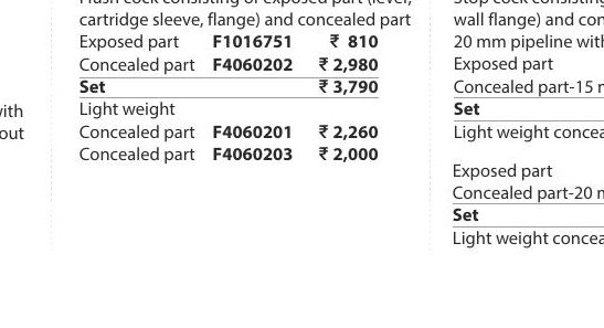 Light weight concealed part
