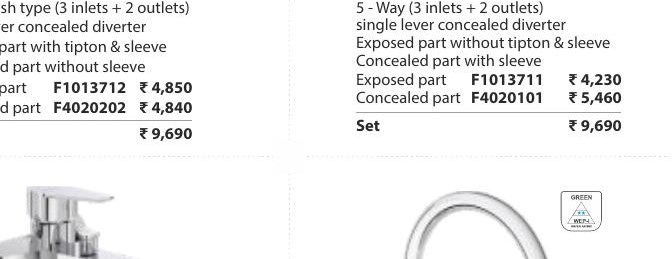 Single lever Wall Mixer (2-in-1) with provision for telephonic shower arrangement