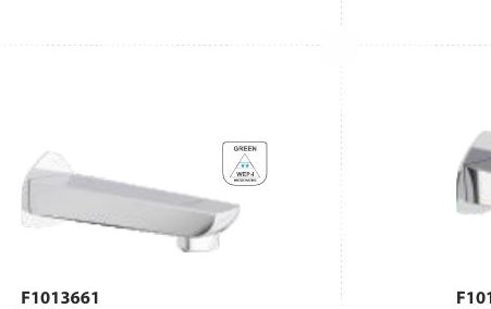Bath tub spout with wall flange