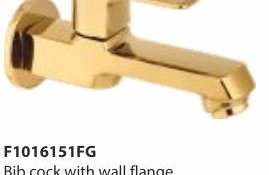 Bib cock with wall flange and aerator