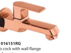 Bib cock with wall flange and aerator