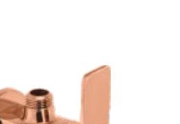 Angle cock with wall flange