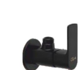 Angle cock with wall flange