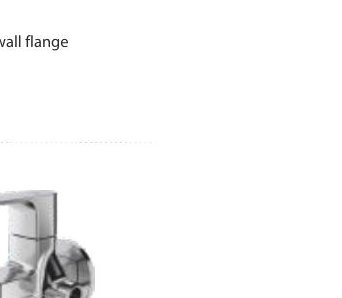 2-Way angle cock with wall flange