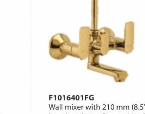 Wall mixer with long bend pipe for overhead shower