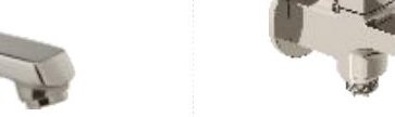 Wall mixer with 210 mm (8.5") long bend pipe for overhead shower