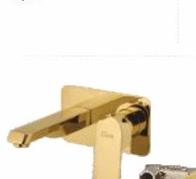 Wall mounted single lever basin mixer