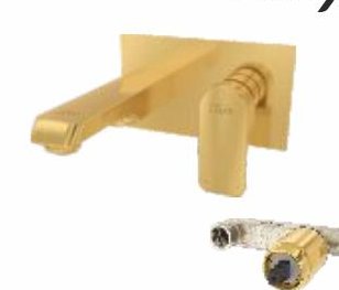 Wall mounted single lever basin mixer