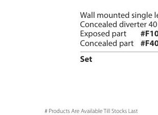 Wall mounted single lever basin mixer Concealed diverter 35 mm