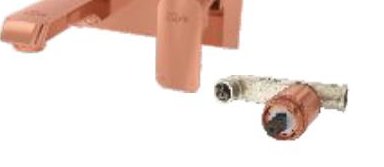 Wall mounted single lever basin mixer