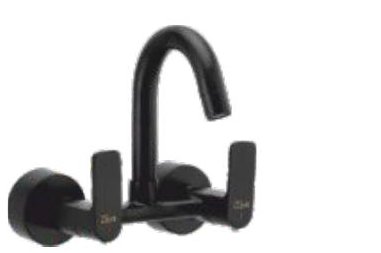 Sink mixer (wall mounted) with 150 mm (6") long swivel spout, connecting legs and wall flanges