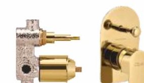 High flow single lever concealed diverter