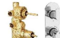 3 Outlets single lever thermostatic concealed diverter, Exposed part