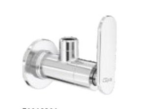 Angle cock with wall flange