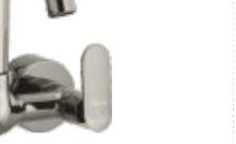 Angle cock with wall flange