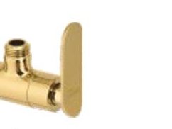Angle cock with wall flange