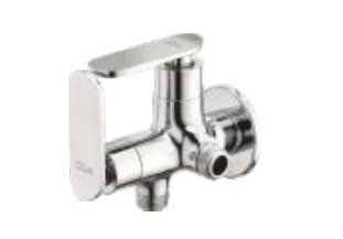 2-Way angle cock with wall flange