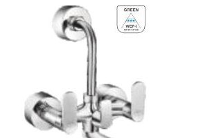 Wall mixer with bend pipe for overhead shower