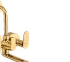 Wall mixer with bend pipe for overhead shower