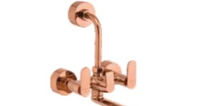 Wall mixer with 210 mm (8.5") long bend pipe for overhead shower