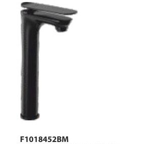 Single lever basin mixer with 300 mm (12") extended body and 600 mm braided connection pipe (without pop-up)