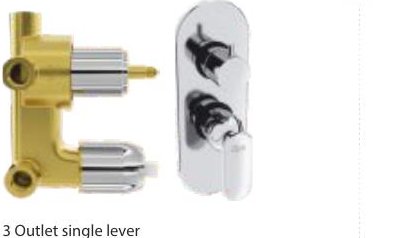 3 Outlet single lever concealed diverter