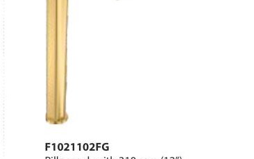 Pillar cock with 310 mm (12") long extended body and aerator