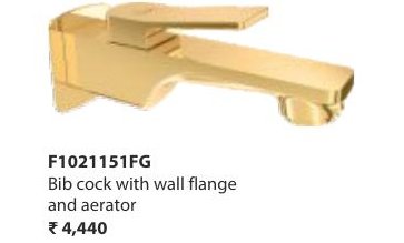 Bib cock with wall flange and aerator