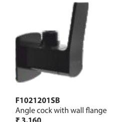 Angle cock with wall flange