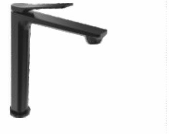 Single lever basin mixer with 300 mm (12") extended body and 600 mm braided connection pipe (without pop-up)