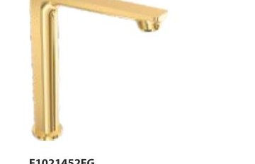Single lever basin mixer with 300 mm (12") extended body and 600 mm braided connection pipe (without pop-up)