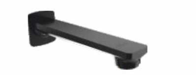 Bath tub spout with wall flange