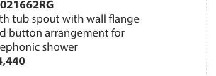 Bath tub spout with wall flange