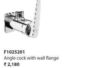 Angle cock with wall flange