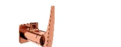 Angle cock with wall flange