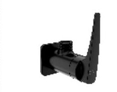 Angle cock with wall flange