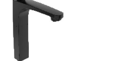Single lever basin mixer with 300 mm (12") extended body and 600 mm braided connection pipe (without pop-up)