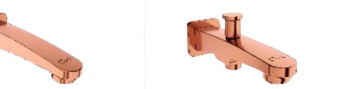 Bath tub spout with wall flange