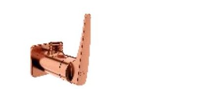 Bath tub spout with wall flange and button arrangement for telephonic shower